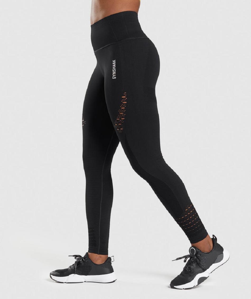 Leggins Gymshark Energy Seamless Mujer Negras | CO 2921NWY